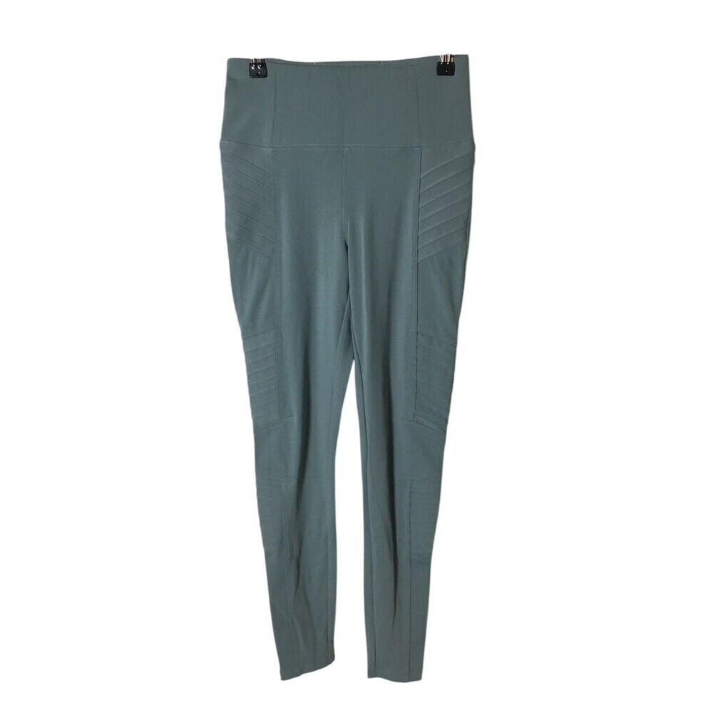 Athleta Leggings Women's Size XS Green Delancey Moto Tight Zip Ankle